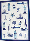 2x Tea Towel North Sea Kracht half-Linen Kitchen Lighthouse Sea Coast Fish