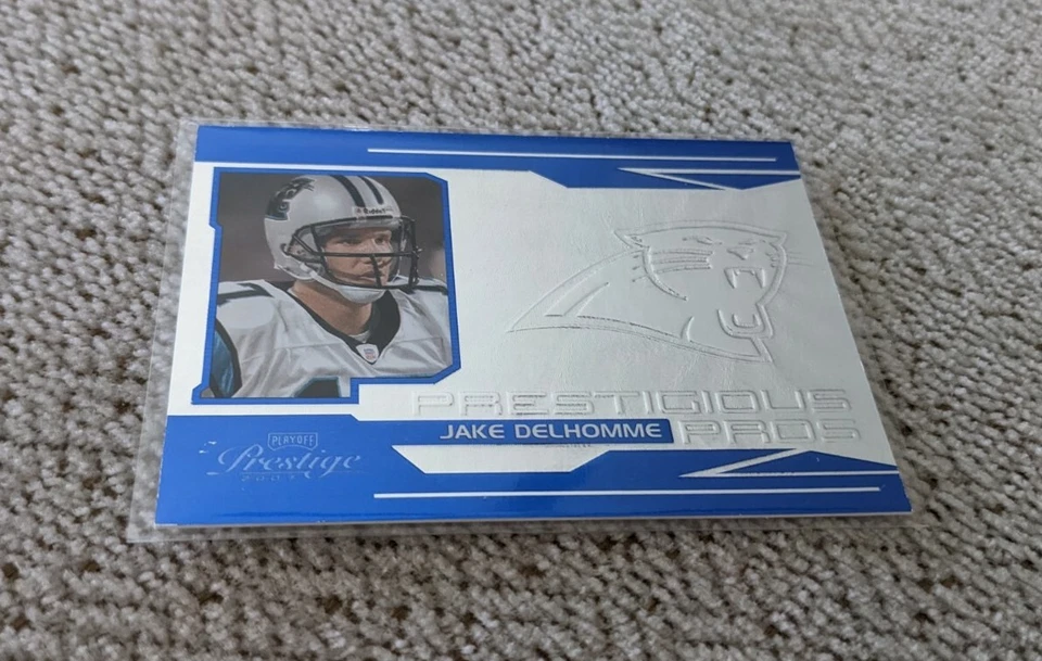 2007 JAKE DELHOMME PLAYOFF PRESTIGE PRESTIGIOUS PROS INSERT /1000 (PANTHERS) - Image 1 of 1