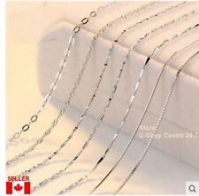 925 Sterling Silver Quality Jewelry Chain P Necklace 1Pc.18-30",1.2-1.6mm Width 
