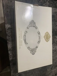 Vintage Shannon Crystal Mirrored Vanity Tray Oval 18”X 10-1/2” - Picture 1 of 12