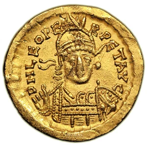 Moneda Bizantina - León I - Oro Solidus - Constantinopla - Imagen 1 de 2