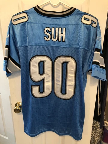 Ndamukong Suh Detroit Lions Reebok Authentic NFL Equipment Jersey Size 50 Cover