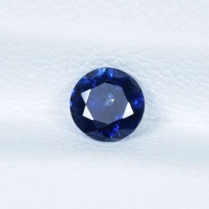0,49 ct MEJOR GRADO AZUL PROFUNDO / ZAFIRO AZUL NATURAL - ¡Video de gema redonda de 4,7 mm!! - Imagen 1 de 2