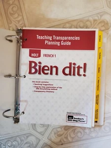 French 1 Bien dit! TEACHING TRANSPARENCIES Holt Teacher's One-Stop Planner - Picture 1 of 4