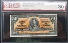 1937 Bank of Canada $50 Coyne-Towers Signature B/H4551308 VF30 Original BC-26c