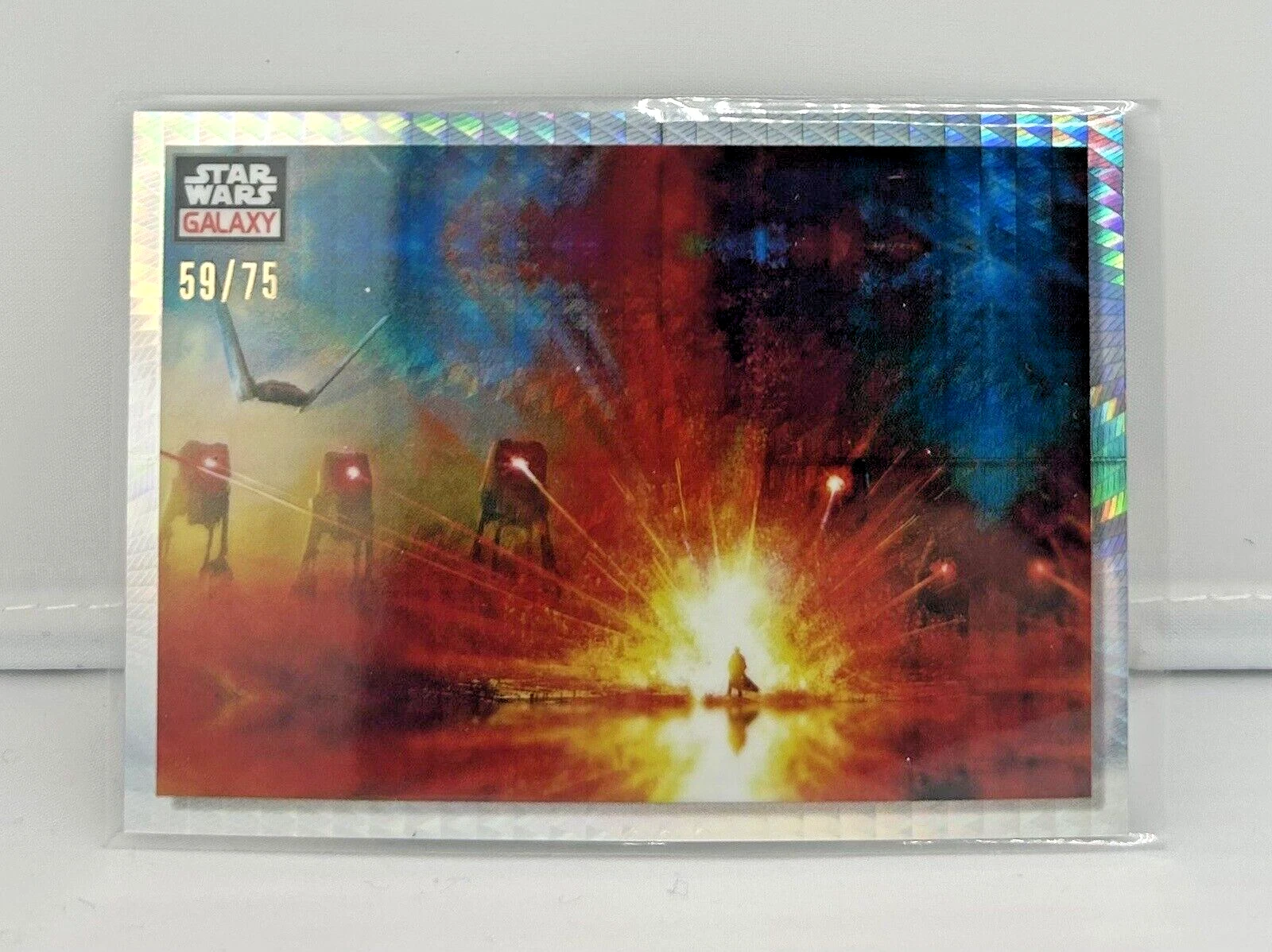 2023 Topps Star Wars Chrome Galaxy #60 Prism Refractor /75 Face The Dark Side