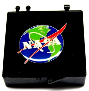 NASA Logo Enamel Pin Earth Rare Space Explorer Collectible with Display Case - Picture 1 of 3