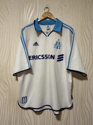 OLYMPIQUE MARSEILLE 1999 2000 HOME FOOTBALL SHIRT SOCCER JERSEY ADIDAS sz XL MEN Cover
