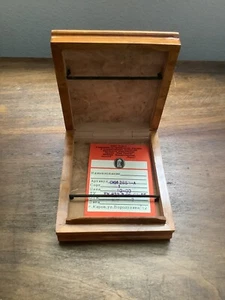 NEW Burl Wood Cigarette Case USSR CCCP 1985 Vintage Collectable - Picture 1 of 7
