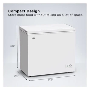 7 Cu. Ft. Chest Freezer White Garage Ready Freezing Storage - Picture 1 of 15