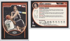 2007-08 Bowman Draft Picks & Stars Manu Ginobili #51 HOF
