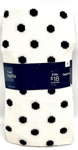 GAP KIDS White and Black Polka Dots Footed Tights. Size S - Picture 1 of 2