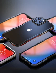 Luphie Ultradünn Metall Rahmen Case Handy Hülle f iPhone 13 12 11 Pro XS Max 78+ - Picture 1 of 21