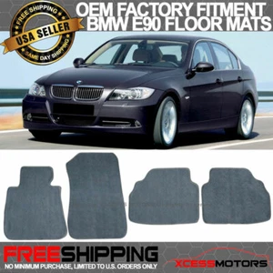 06-11 E90 3 Series Floor Mats Carpet Front & Rear Gray 4PCS Nylon FOR: (BMW) - Picture 1 of 5