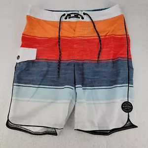 Rip Curl Boardshorts Mens 28 Swim Trunks Pocket Colorful Stripe Pool Surfing - Picture 1 of 7