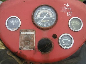 Massey Harris Ferguson 50 tractor dash panel & tachometer & gauges & serial plat - Picture 1 of 4