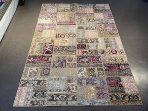 Vintage Rug, Handmade Carpet, 5.6x8.0 ft Oriental Rug, Patchwork Rug, Home Gifts - Picture 1 of 8