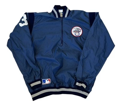 Chaqueta cortavientos vintage Champions MLB para hombre 1/2 cremallera talla grande PEELING Foto 1 de 4