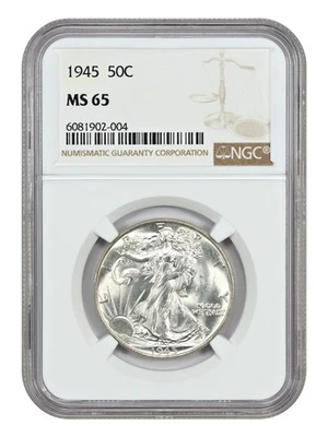 1945 50C NGC MS65 - Walking Liberty Half Dollar - Image 1 of 4