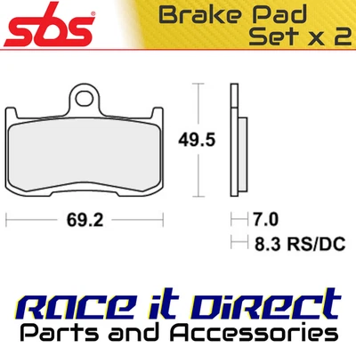 Brake Pads for SUZUKI GSX 1300 B-KING ABS 2008-2011 Front Dual Carbon RR SBS - Image 1 of 4