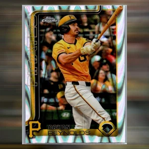 2025 Topps Chrome - #9 Bryan Reynolds Raywave Refractor - Pittsburgh Pirates - Picture 1 of 2