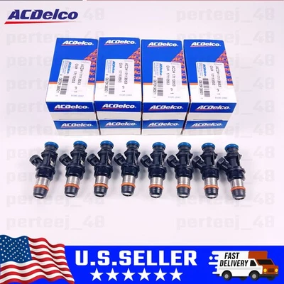Injetores de combustível 8X para 1999-2000 GMC Chevrolet Silverado 4.8L 5.3L 6.0L 17113553 - Imagem 1 de 4