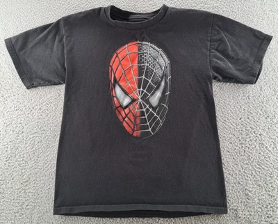VINTAGE Spiderman 3 Shirt Youth Boys Large Black Marvel Movie Superhero 2007 Y2K - Image 1 of 4