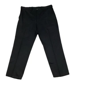Haggar Black Dress Pants Men’s 40x32 Elastic Waist, Pockets, 100% Polyester - Picture 1 of 13