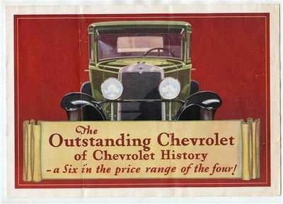 The Outstanding Chevrolet of Chevrolet History 1929 Original Brochure - Image 1 of 4