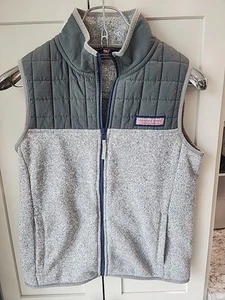 Vineyard Vines Fleece Vest Youth Size M (12-14), Heather Gray - Picture 1 of 5