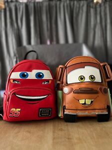 Loungefly Lightning McQueen & Tow Mater Backpack Disney Pixar Cars Cosplay