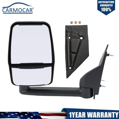 Ручное буксировочное зеркало со стороны водителя для фургона 03–17 Chevy Express GMC Savana 1500–3500 - Изображение 1 из 4