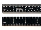 USA PEC 6" 4R (1/8, 1/16, 1/32, 1/64) Rigid Black Chrome Machinist Ruler Scale