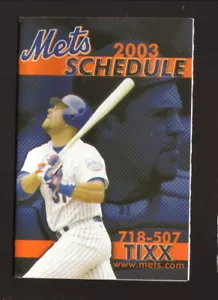 New York Mets--Mike Piazza--2003 Pocket Schedule--Manchester Equipment - Picture 1 of 2