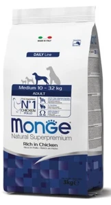 Monge Natural Medium Adult Ricco in Pollo Crocchette per Cani Adulti al Pollo - Foto 1 di 4