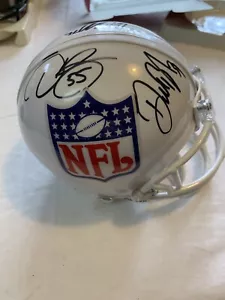Indianapolis Colts firmato da 5 autografo scudo NFL mini casco Dilger Brooks +3 - Foto 1 di 9