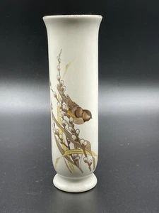 Otagiri Bud Vaso Uccellino su Figa Salice 6 1/2” Oro Marrone Beige Giappone Primavera - Foto 1 di 7