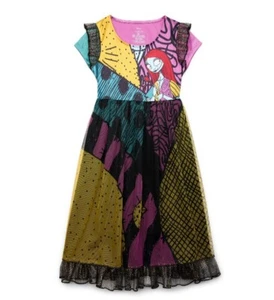 The Nightmare Before Christmas Girls Sally Costume Gown Nightgown Pajamas 10/12 - Picture 1 of 3