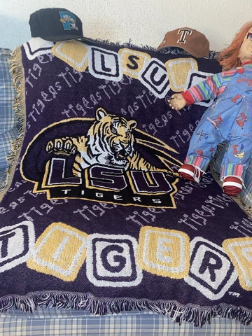 Vintage LSU Tigers Tapestry Blanket Cover