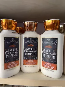 3 Bath & Body Works Sweet Cinnamon Pumpkin Body Lotion 8 oz - Picture 1 of 3