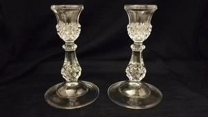 GORGEOUS PAIR OF CUT CRYSTAL CANDLE HOLDERS - Picture 1 of 6