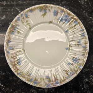 6 GDA CH Haviland Limoges Ramekin Cup Saucers w/Blue Flowers Antique - Picture 1 of 3