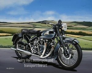 Vincent Black Shadow Motocicleta A3 Talla Edición Limitada Estampado - Imagen 1 de 1