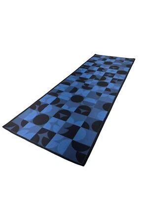 Primrose Bordier for Le Jacquard Francais Electro Blue Black Runner 20 X 59 NWT - Image 1 of 4
