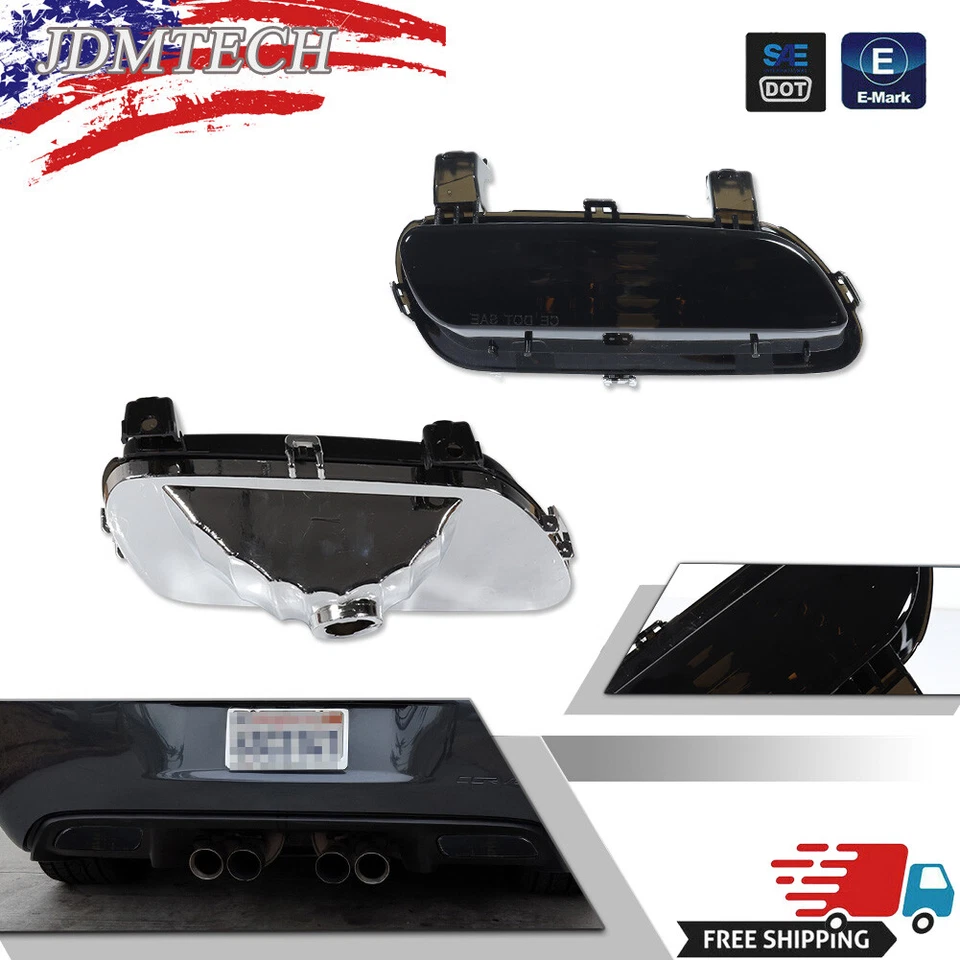 For 2005-2013 Chevrolet Corvette C6 Coupe Smoke Black Backup Reverse Lights Pair - Image 1 of 4