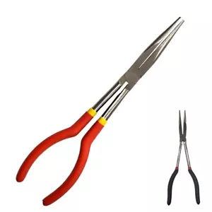 PINZA EXTRA LUNGA 11" BECCHI BECCO LUNGO DRITTO PER MECCANICI VALVOLE MOLLE - Foto 1 di 3