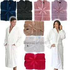 100% Cotton Terry Towelling Bath Robe Mens & Ladies Shawl Dressing Gown Bathrobe