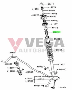 Rear Suspension Strut Damper to suit Mitsubishi Lancer Evolution 6.5 MR510137 - Picture 1 of 1