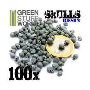 Green Stuff World 1/52, 1/48, 1/35 Miniatures Resin Skulls (approx.100pcs) - Bild 1 von 1