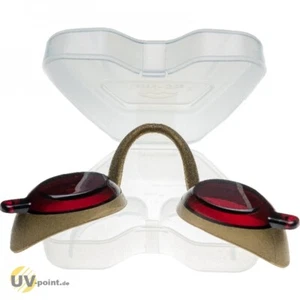 Flexi Solarium gafas protectoras oculares gafas UV para banco de sol en estuche (oro) - Imagen 1 de 5